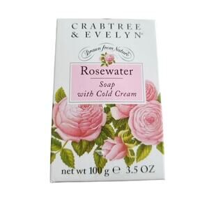 Crabtree & Evelyn Rosewater Soap with Cold Cream NEW IN BOX 3.5 oz. Discontinued